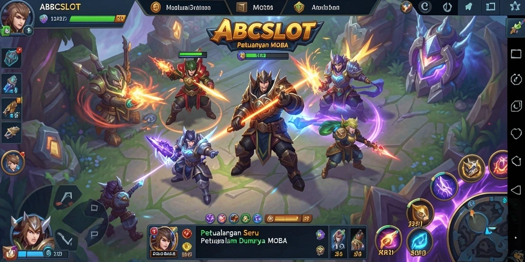 Tampilan menarik dari gameplay intens MOBA di ABCSLOT.