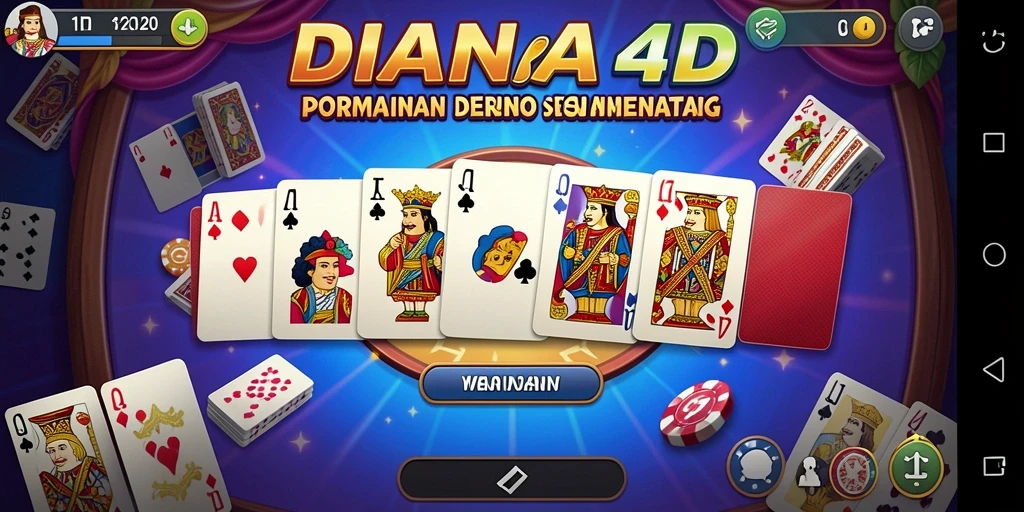 Tampilan gameplay menarik dari DIANA4D saat bermain Domino.