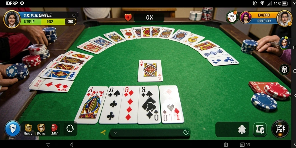 Screenshot gameplay IDRRP menampilkan keseruan permainan Gaple.