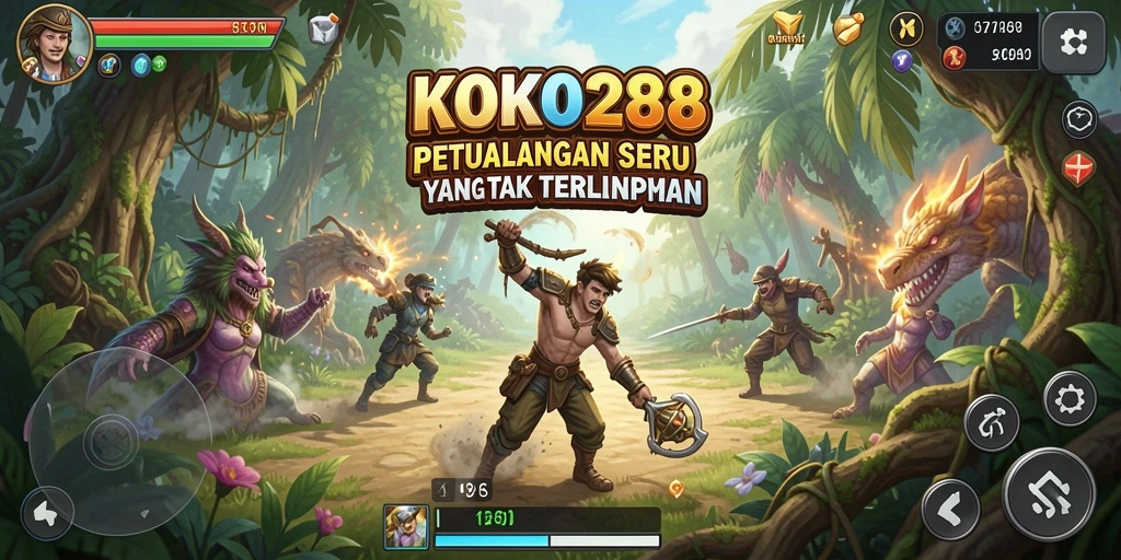 Screenshot gameplay KOKO288 menampilkan aksi petualangan yang mendebarkan.