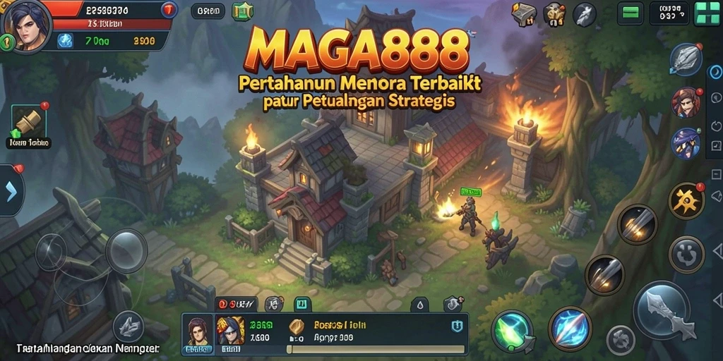 Tampilan gameplay seru dan menegangkan dari MAGA888 Tower Defense.