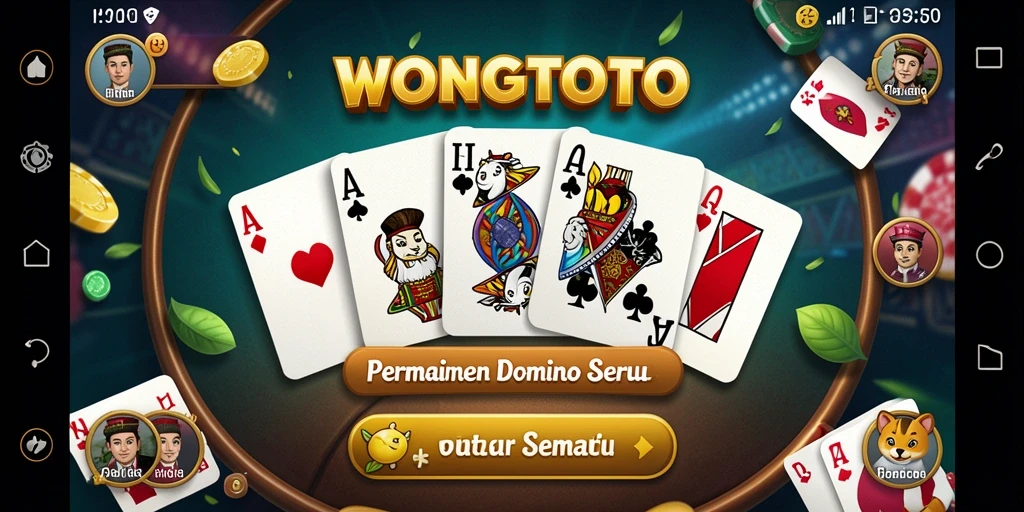 Tampilan menarik dari gameplay Domino di WONGTOTO.